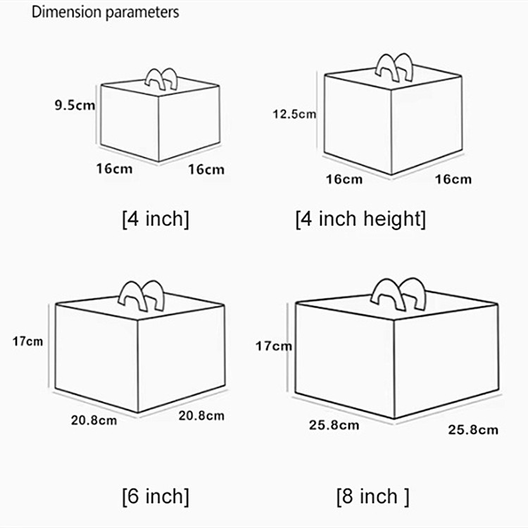 Cake Box with Window Size Options Cake Box with Window Size Options